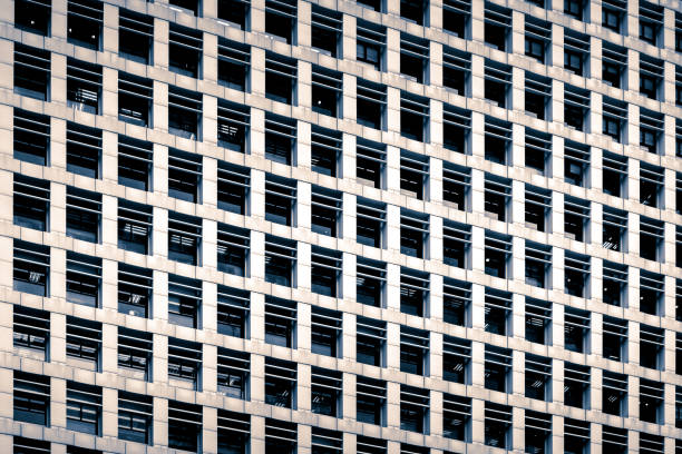 istock Modern office building close up in sunlight 648611414