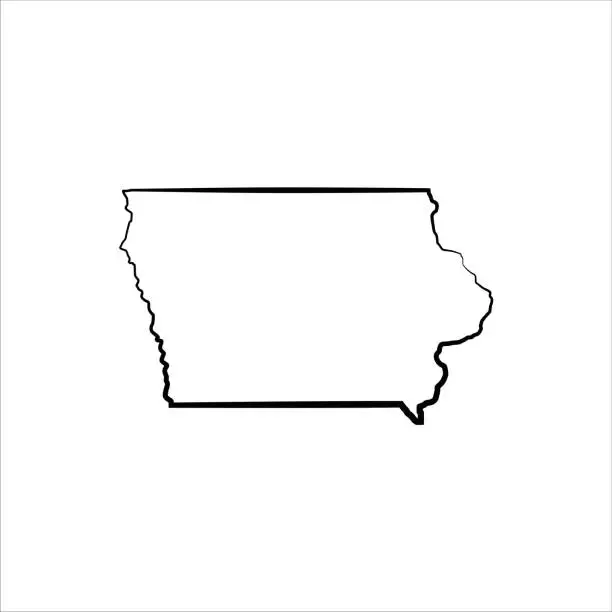 Vector illustration of Iowa