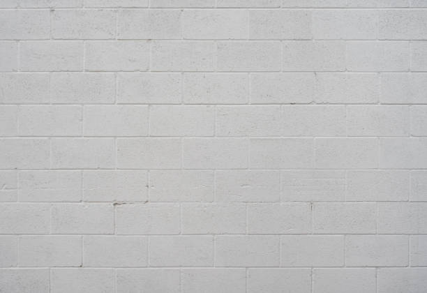 parpaing mur blanc - cinder block photos et images de collection