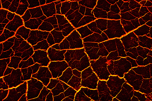 the surface of the lava. background.