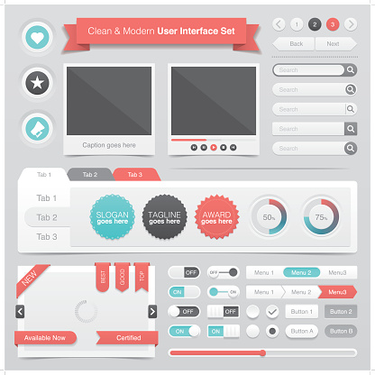 Clean Modern Graphical User Interface Set Stock Illustration - Download ...