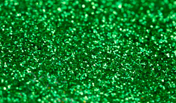 istock Blur green background from green tinsels with bokeh 648663664