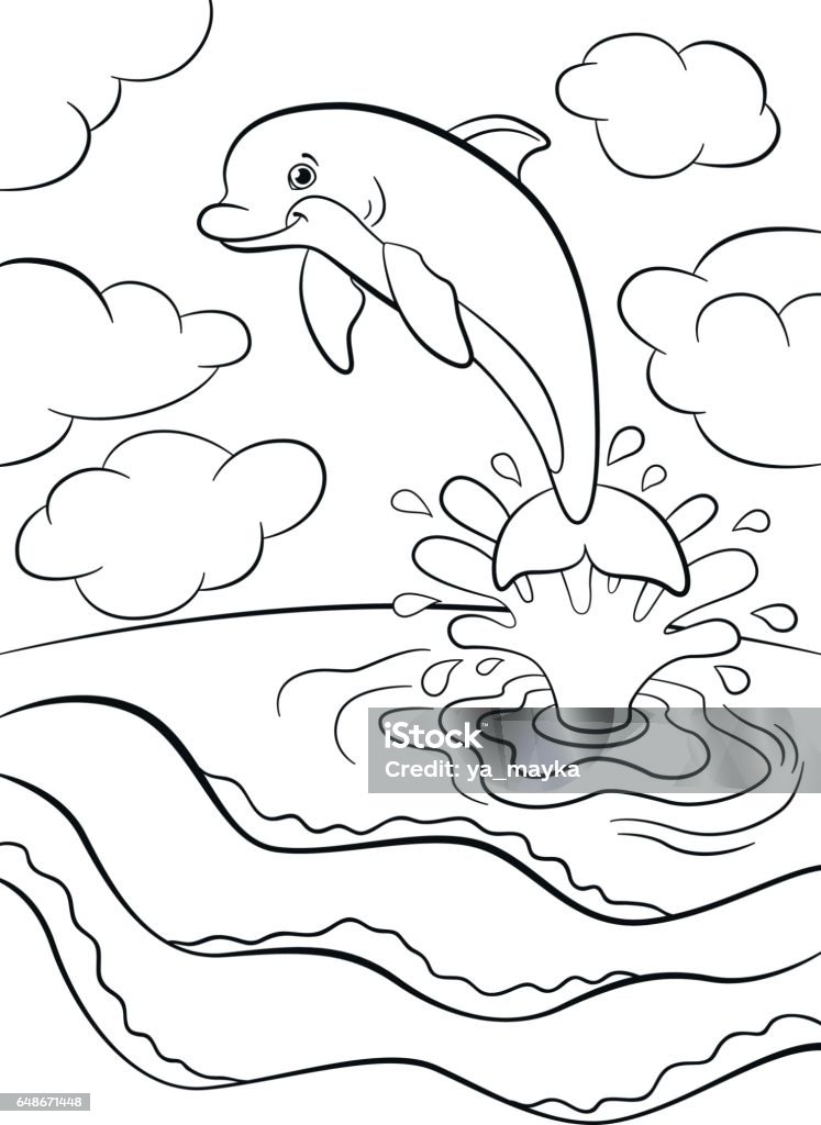 Ilustración de Dibujos Para Colorear Animales Salvajes Marinos Pequeño Delfín Lindo Salta Del Agua y más Vectores Libres de Derechos de Mar - iStock Ilustración de Dibujos Para Colorear Animales Salvajes Marinos Pequeño Delfín Lindo Salta Del Agua y más Vectores Libres de Derechos de Mar - iStock
