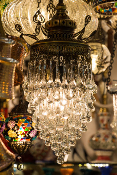 istock Old style ceiling lamps for interior decoration 648672218