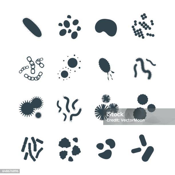 Bacteria Virus Microscopic Isolated Microbes Icon Human Microbiology Organism And Medicine Infection Biology Illness Pathogen Mold Vector Illustration Stock Illustration - Download Image Now