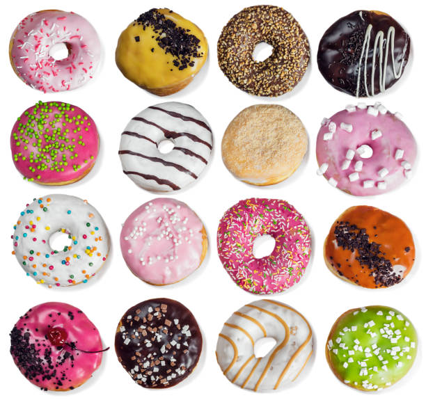 istock Set of donuts with filling 648679432