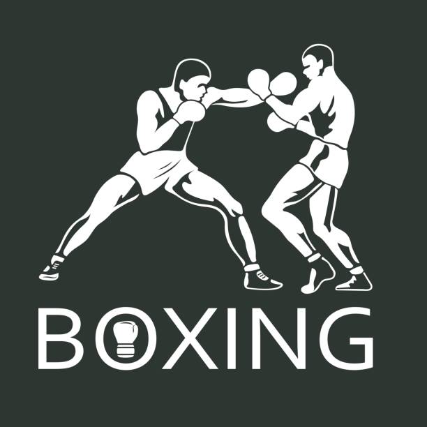 Boxing Players Fighting Sportsman Games Boxing Players Fighting Sportsman Games Icon Set pics of belted kingfisher stock illustrations
