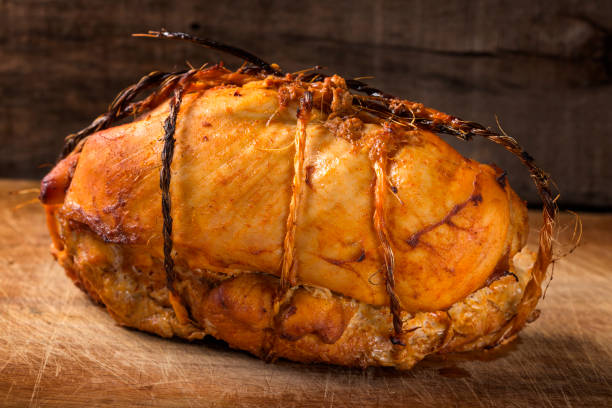 istock Homemade chicken pastrami on wood 648684806