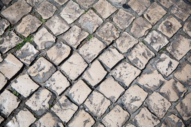 istock Background of old stone road 648694674