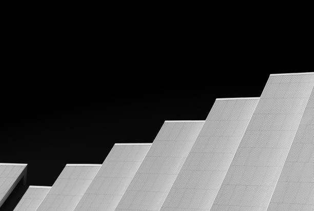 istock Norway black and white church design background 648694962
