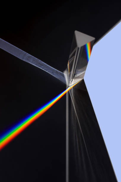 istock Prism splitting white light into a spectrum on a black background 648710282