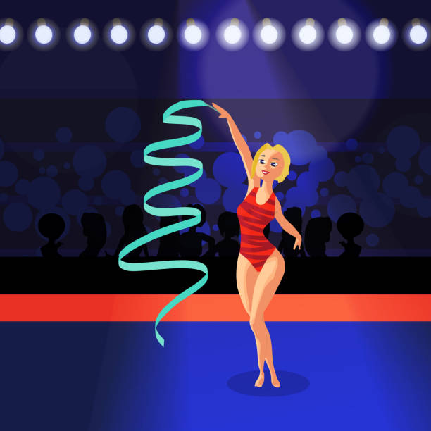Rhythmic Ribbons Cartoon 730+ Girl Ribbon Dance Stock Illustrations, Royalty-Free Vector ...