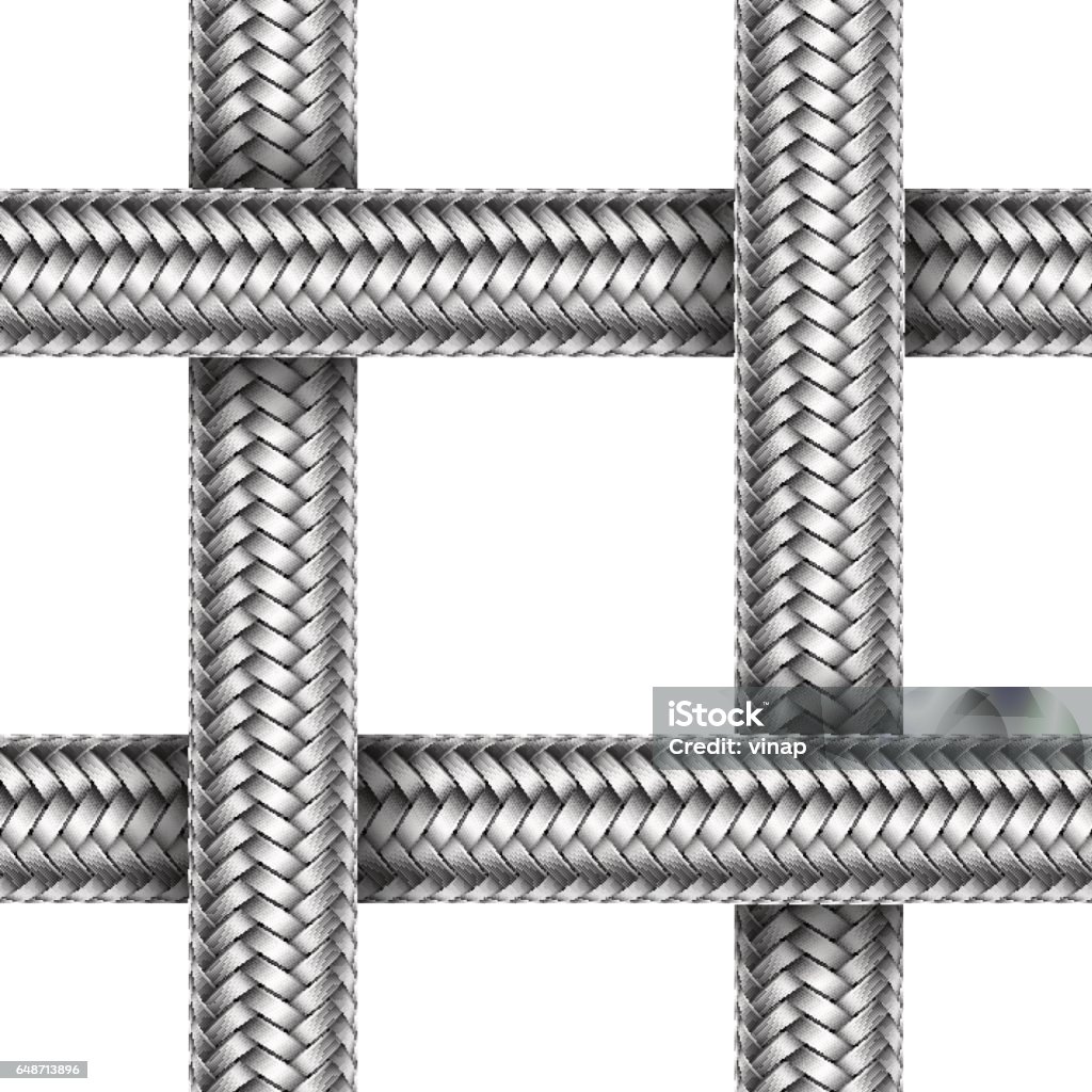 Cable Pattern Vector Vector Seamless Pattern Of Braided Metal Cable Stock Illustration ...