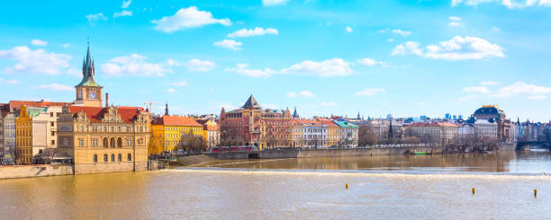 istock Prague downtown aerial panorama, Czech Republic 648714332