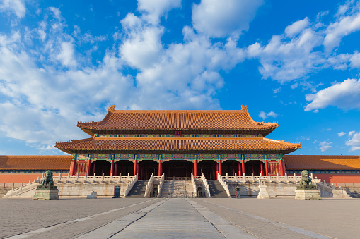 Beijing Forbidden City Moat and Corner House