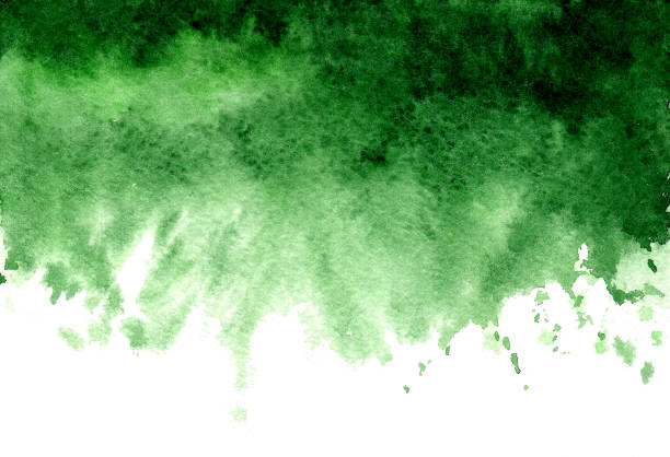 istock Green grunge in watercolor 648727340