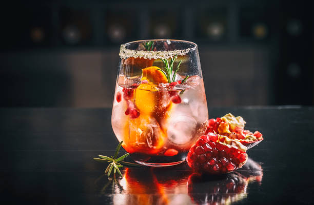 istock Glass of pomegranate and orange juice 648732948