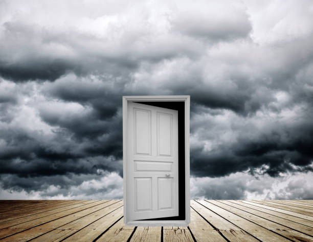istock Mysterious Door Opening To Beautiful Day 648747526