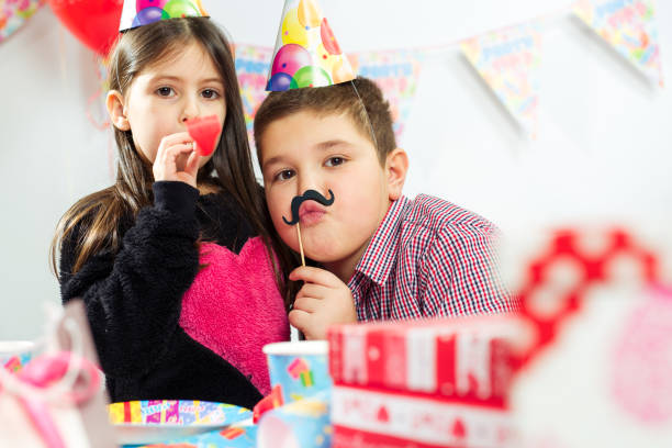 istock Children happy birthday party 648773772