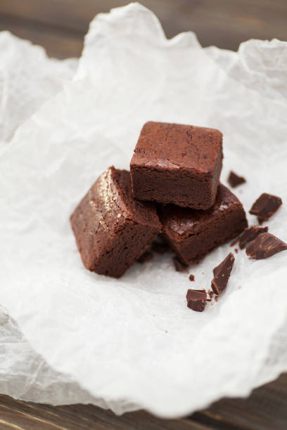 istock Home baked Chocolate brownies 648778286