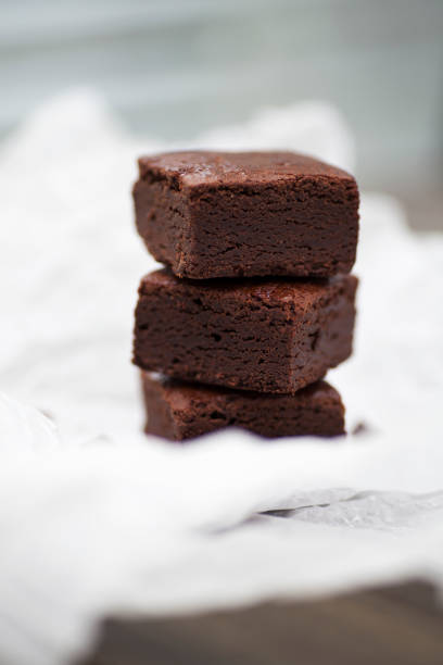 istock Home baked Chocolate brownies 648778320