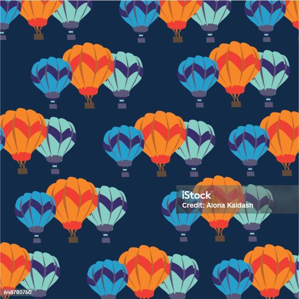 Pattern Bloon Balloon Pattern Stock Illustration - Download Image Now - Air Transport ...