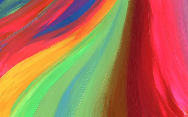 istock Abstract acrylic and watercolor brush strokes painted background. 648781708