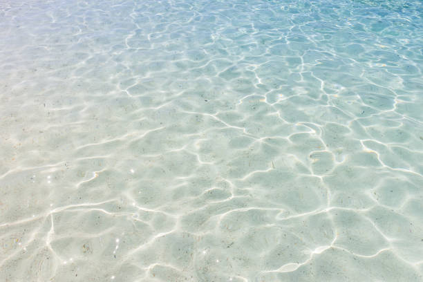Reflections on a surface of a water in the sea