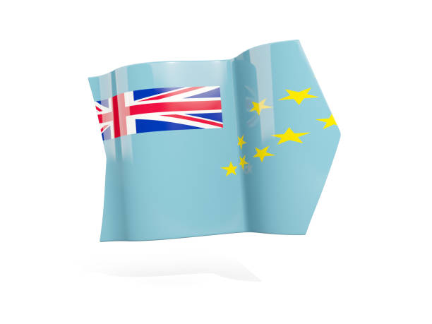 istock Arrow with flag of tuvalu 648786796