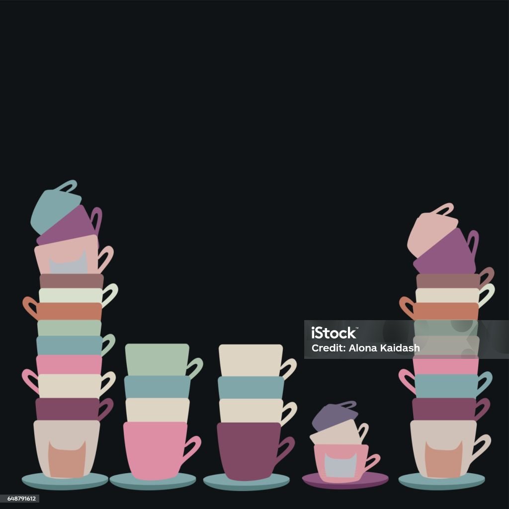 2 Cup Pattern Cup Pattern Stock Illustration - Download Image Now - Art, Chamomile ...