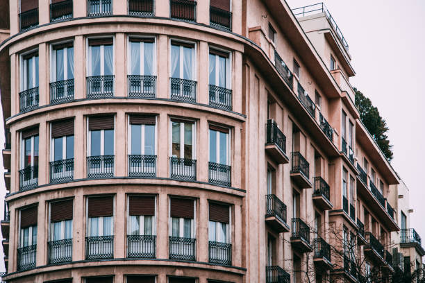 A block of apartments in Spain