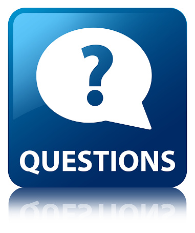 Questions (bubble icon) isolated on midnight blue prime round button abstract illustration