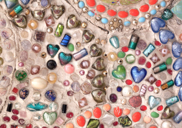 istock Multi-colored pieces of glass and debris bowl 648794076