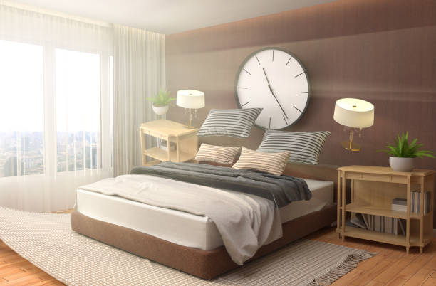 istock Zero Gravity furniture hovering in living room. 3D Illustration 648799734