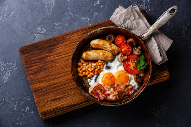 istock English Breakfast in cooking pan 648800628