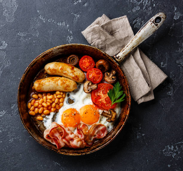 istock English Breakfast in cooking pan 648800680