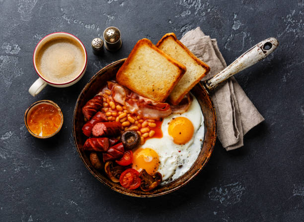 istock English Breakfast in cooking pan 648800752