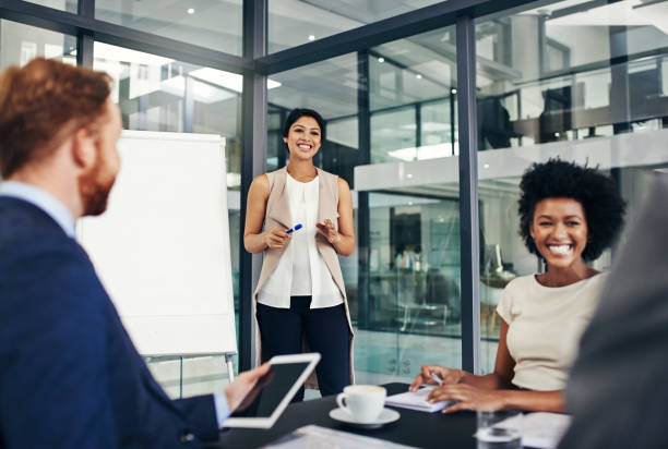 istock Her presentation is full of life and fun 648803858
