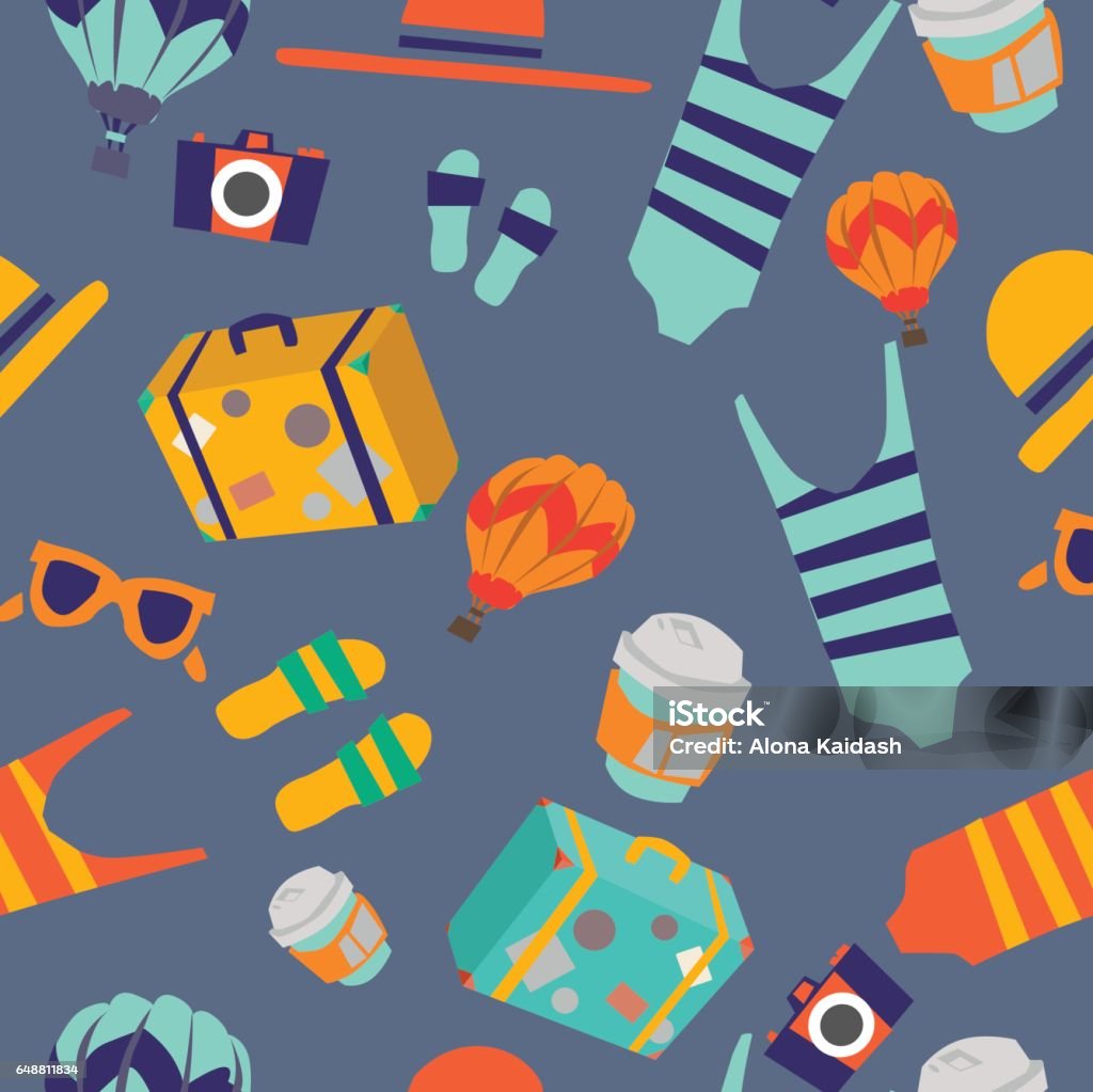 Abstract Pattern Travel Travel Pattern Stock Illustration - Download Image Now - Art, Arts ...