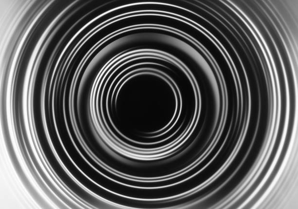 istock Black and white motion blur teleport swirl background 648821832