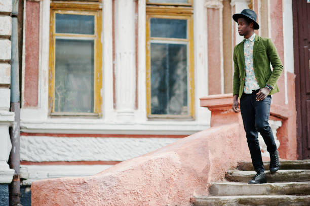 istock Stylish model young black african american man. 648822692