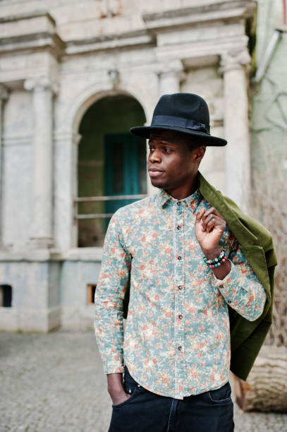 istock Stylish model young black african american man. 648824624