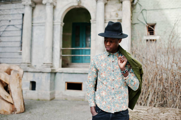 istock Stylish model young black african american man. 648825096