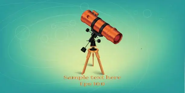 Vector illustration of Detailed Vector telescope Illustration