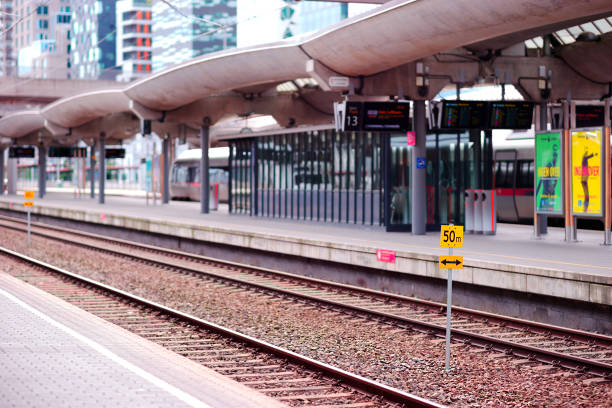 istock Oslo railroad transport station background 648844164