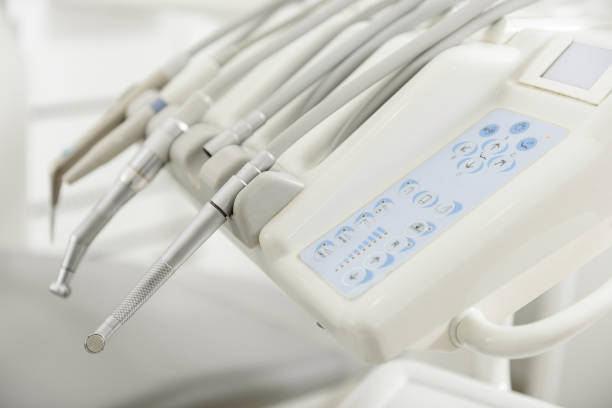 istock Dental tools on chair of odontologist 648848502