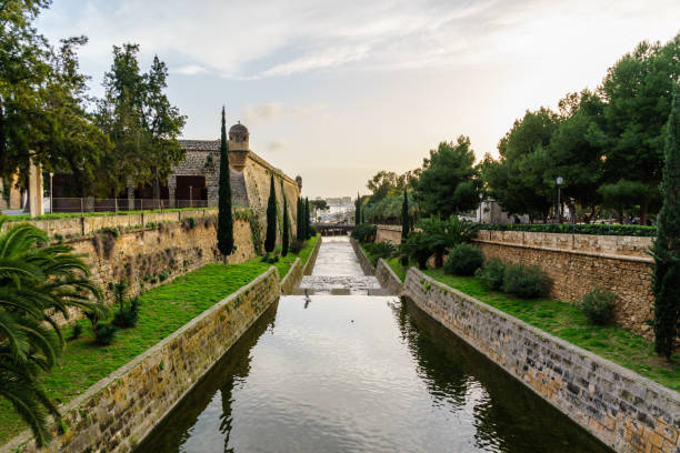 istock bridge on a canal in a mediterranean park 648855820