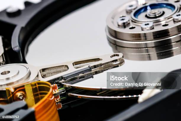 Hard Disk Stock Photo - Download Image Now - Hard Drive, Aluminum, Circuit Board