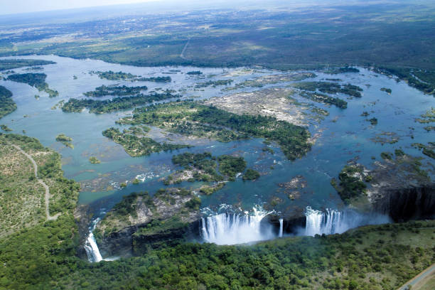 istock Aerial view of Victoria Falls 648878138