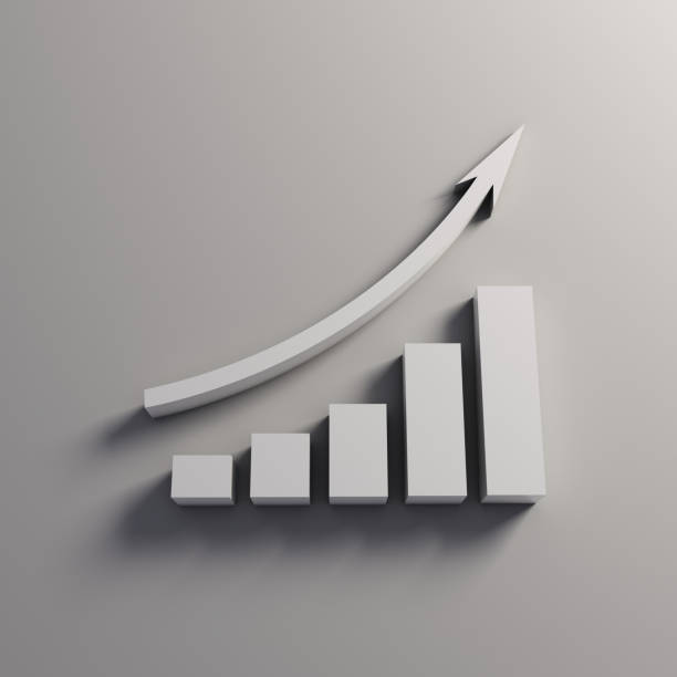 istock Finance Business Growth Bar. 3D Render Illustration 648891092